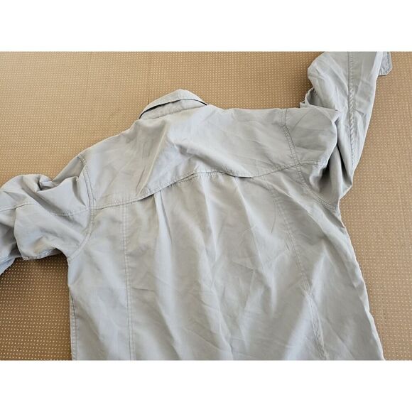 Dri Duck Shirt Mens Medium Gray Long Sleeves Hunting Fishing Fisher Fish Fly - Picture 10 of 11